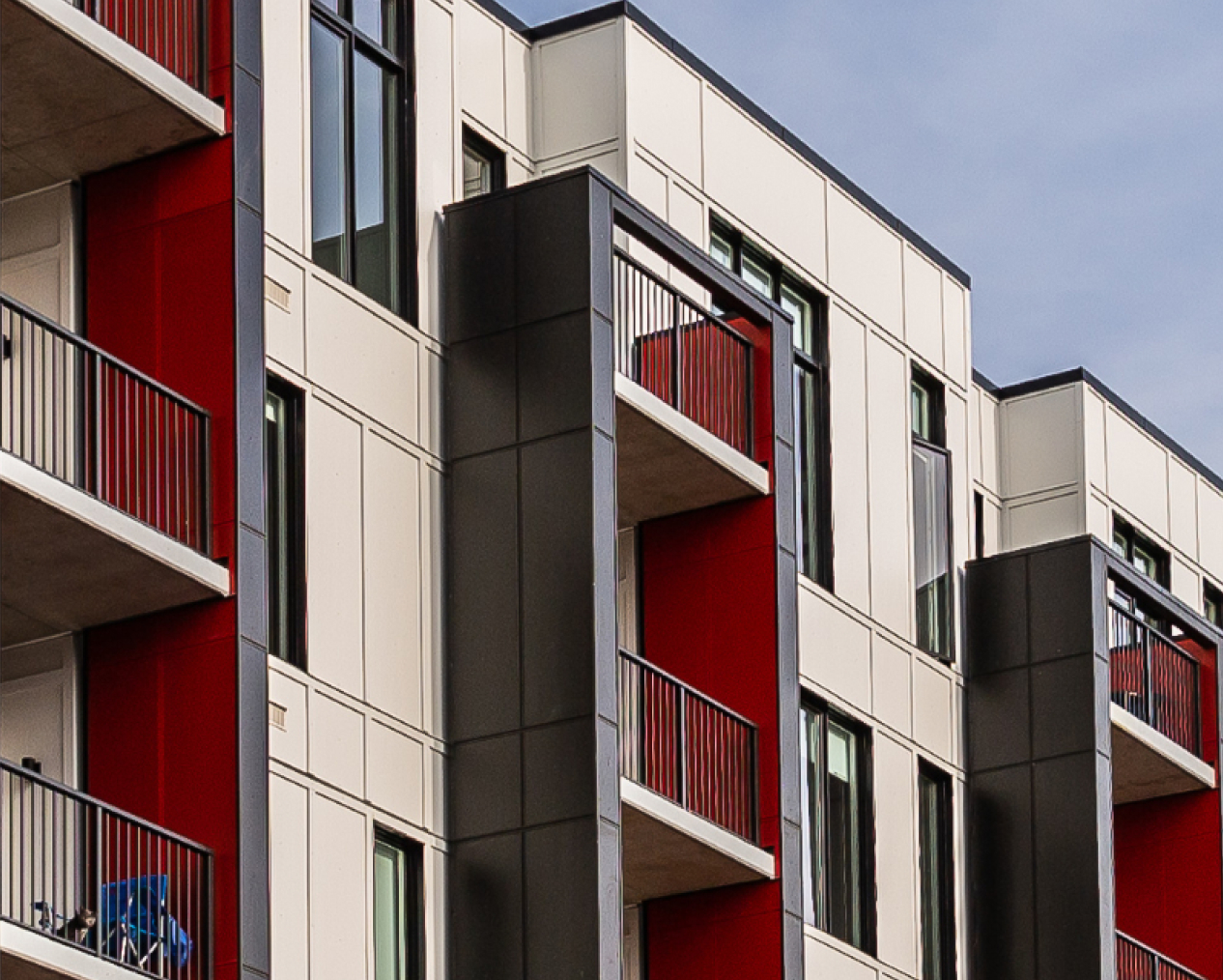 A condo building with EasyTrim siding.